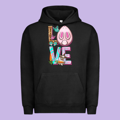Love Rabbit Easter Day Urban Hoodie Designed By Howdyjamesfarm