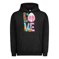 Pigment Black Love Rabbit Easter Day Urban Hoodie - HowdyJamesFarm
