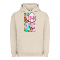 Pigment French Oak Love Rabbit Easter Day Urban Hoodie - HowdyJamesFarm