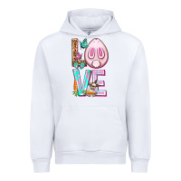 White Love Rabbit Easter Day Urban Hoodie - HowdyJamesFarm