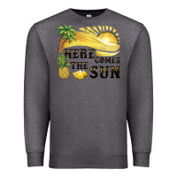 Charcoal Heather here comes the sun Premium Sweatshirt - BarkalooDesign