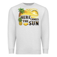Oatmeal Heather here comes the sun Premium Sweatshirt - BarkalooDesign