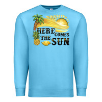 Ocean Blue here comes the sun Premium Sweatshirt - BarkalooDesign