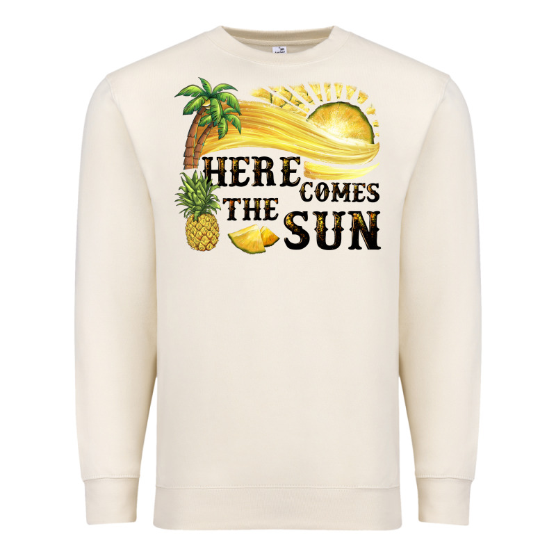 Here Comes The Sun Premium Sweatshirt by BarkalooDesign | Teevron