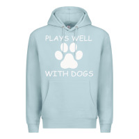 Blue Mist Plays Well With Dogs Premium Hoodie - Bettercallsaul