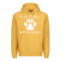 Mustard Plays Well With Dogs Premium Hoodie - Bettercallsaul