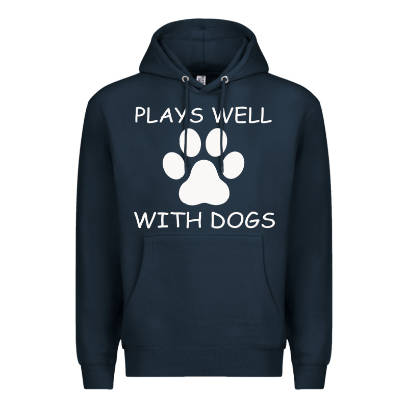 Plays Well With Dogs Premium Hoodie by Bettercallsaul | Teevron