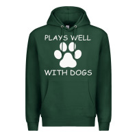Sports Green Plays Well With Dogs Premium Hoodie - Bettercallsaul