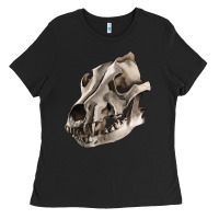 Black Wolf skull Ladies Tee - RanaPortraitStore