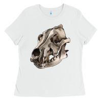 White Wolf skull Ladies Tee - RanaPortraitStore