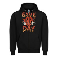 Black game day Zipper Hoodie - MaliasSmallBusiness