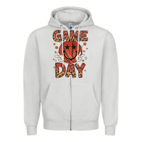 Dove Grey game day Zipper Hoodie - MaliasSmallBusiness
