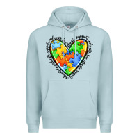 Blue Mist autism heart Premium Hoodie - JahusDesignShop