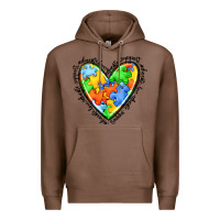 Chestnut autism heart Premium Hoodie - JahusDesignShop
