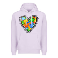 Lilac autism heart Premium Hoodie - JahusDesignShop