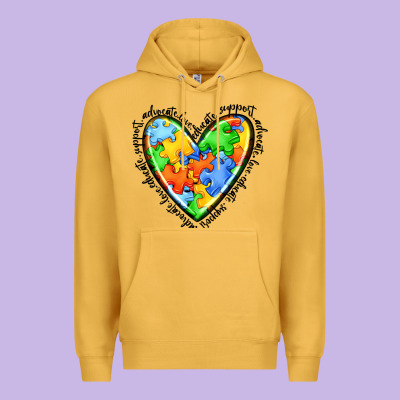 Autism Heart Premium Hoodie Designed By Jahusdesignshop