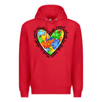 Red autism heart Premium Hoodie - JahusDesignShop