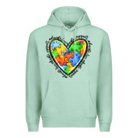 Seafoam autism heart Premium Hoodie - JahusDesignShop