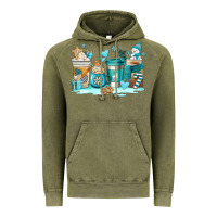 Vintage Olive winter coffe cups Vintage Hoodie - AdoDesignShop