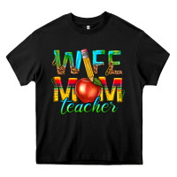 Black wife mom teacher Heavy Core Tee - texasbilliewilder