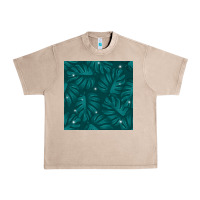 French Oak Tropical  Leaves Seamless Pattern Urban Heavy Tee - BundleAndBundleShop