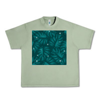 Oil Green Tropical  Leaves Seamless Pattern Urban Heavy Tee - BundleAndBundleShop