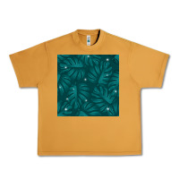 Peanut Butter Tropical  Leaves Seamless Pattern Urban Heavy Tee - BundleAndBundleShop