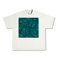 Pistachio Tropical  Leaves Seamless Pattern Urban Heavy Tee - BundleAndBundleShop