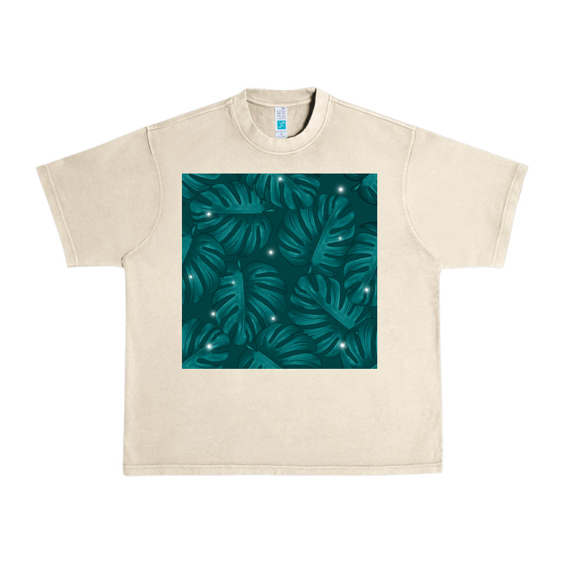 Tropical  Leaves Seamless Pattern Urban Heavy Tee by BundleAndBundleShop | Teevron