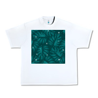 White Tropical  Leaves Seamless Pattern Urban Heavy Tee - BundleAndBundleShop