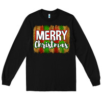 Black merry christmas brushstroke Long Sleeve Tee - Jasminsmagicworld