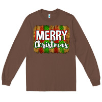 Chestnut merry christmas brushstroke Long Sleeve Tee - Jasminsmagicworld