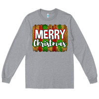 Heather Grey merry christmas brushstroke Long Sleeve Tee - Jasminsmagicworld