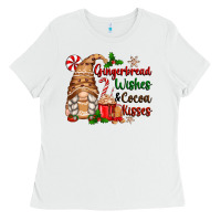 White gingerbread wishes and cocoa kisses Ladies Tee - Zillion Design Studio