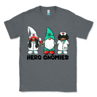 Charcoal Heather hero gnomies african american nurse gnomies medical gnomies Classic Tee - BarkalooDesign