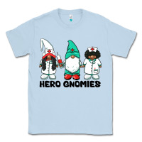 Dusty Blue hero gnomies african american nurse gnomies medical gnomies Classic Tee - BarkalooDesign