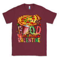Burgundy Food Is My Valentine Classic Tee - CowhideDigitalArt