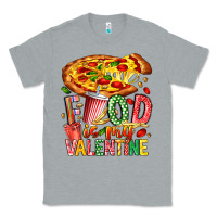 Heather Grey Food Is My Valentine Classic Tee - CowhideDigitalArt