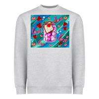 Heather Grey sugar with love Heavyweight Sweatshirt - AdoDesignShop