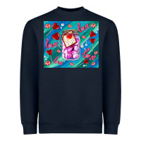 Navy sugar with love Heavyweight Sweatshirt - AdoDesignShop