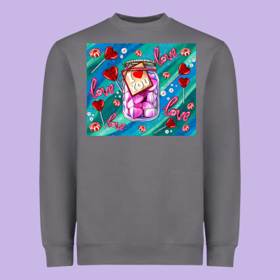 Sugar With Love Heavyweight Sweatshirt Designed By Adodesignshop