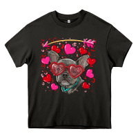 Valentine's Day French Bulldog Puppy Heavy Core Tee | Teevron