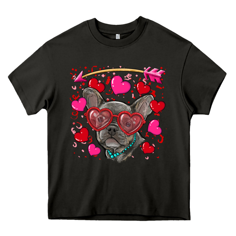 Valentine's Day French Bulldog Puppy Heavy Core Tee by RanaPortraitStore | Teevron