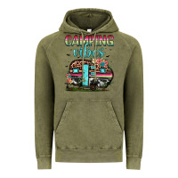 Vintage Olive camping vibes Vintage Hoodie - JahusDesignShop