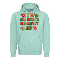 Seafoam on my husband's naughty list Zipper Hoodie - MaliasSmallBusiness