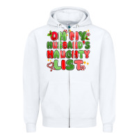 White on my husband's naughty list Zipper Hoodie - MaliasSmallBusiness