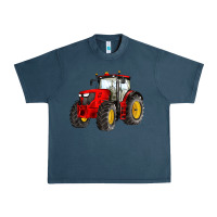 Midnight Navy western farm tractor red Urban Heavy Tee - Artiststas