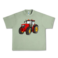 Oil Green western farm tractor red Urban Heavy Tee - Artiststas