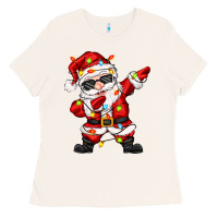 Bone dabbing santa with christmas lights Ladies Tee - Zillion Design Studio