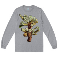 Heather Grey cholla tree cactus Long Sleeve Tee - LillyAllenDesigns